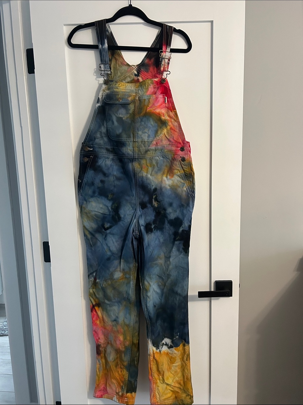 Hand dyed women’s overalls